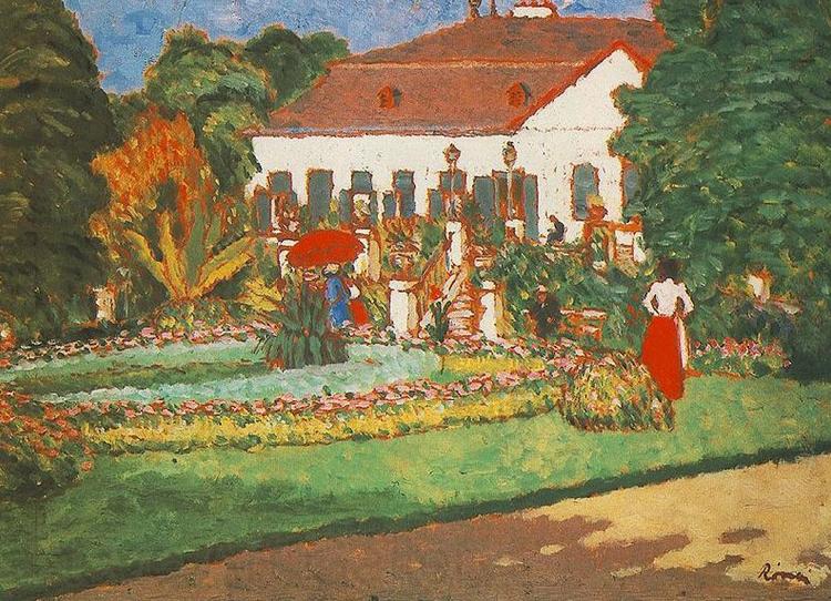 Jozsef Rippl-Ronai Manor-house at Kortvelyes France oil painting art